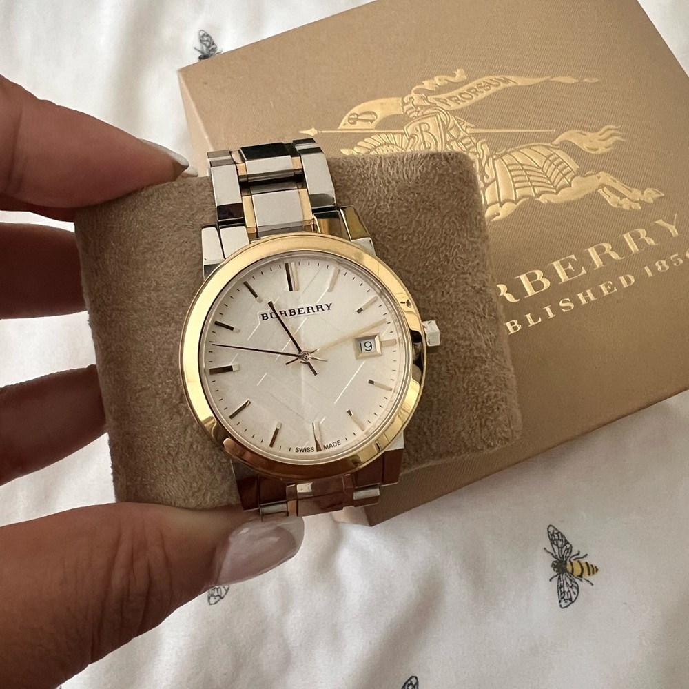 Burberry Gold and Silver Men's Watch